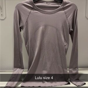 lululemon athletica Women's Long Sleeve Top - Purple
